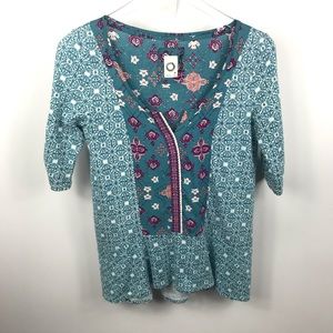 Anthropologie Akemi + Kin Teal Top Sz XS